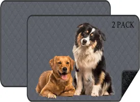 Ambreview 2 Pack Washable Pee Pads for Dog, 24''x 36'' Reusable Puppy Pads, Super Absorbent Dog Pee Pads Waterproof Whelping Pads, Non-Slip Pet Potty Pads for Floor, Playpen, Crate