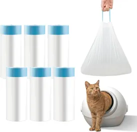 Cat Litter Box Liners 120 Count, Waste Bags for Self-Cleaning Cat Litter Box, Replacement Extra Large Cat Litter Box Liners, 26 x 15.7 Inches6 Packs/120 Counts