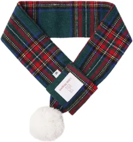 Christmas Dog Knitted Scarf, Santa Scarf Dog Bandana with Pompom(Green, Medium), Pet Winter Neck Warmer Costume for Dress up Xmas Cute Costume