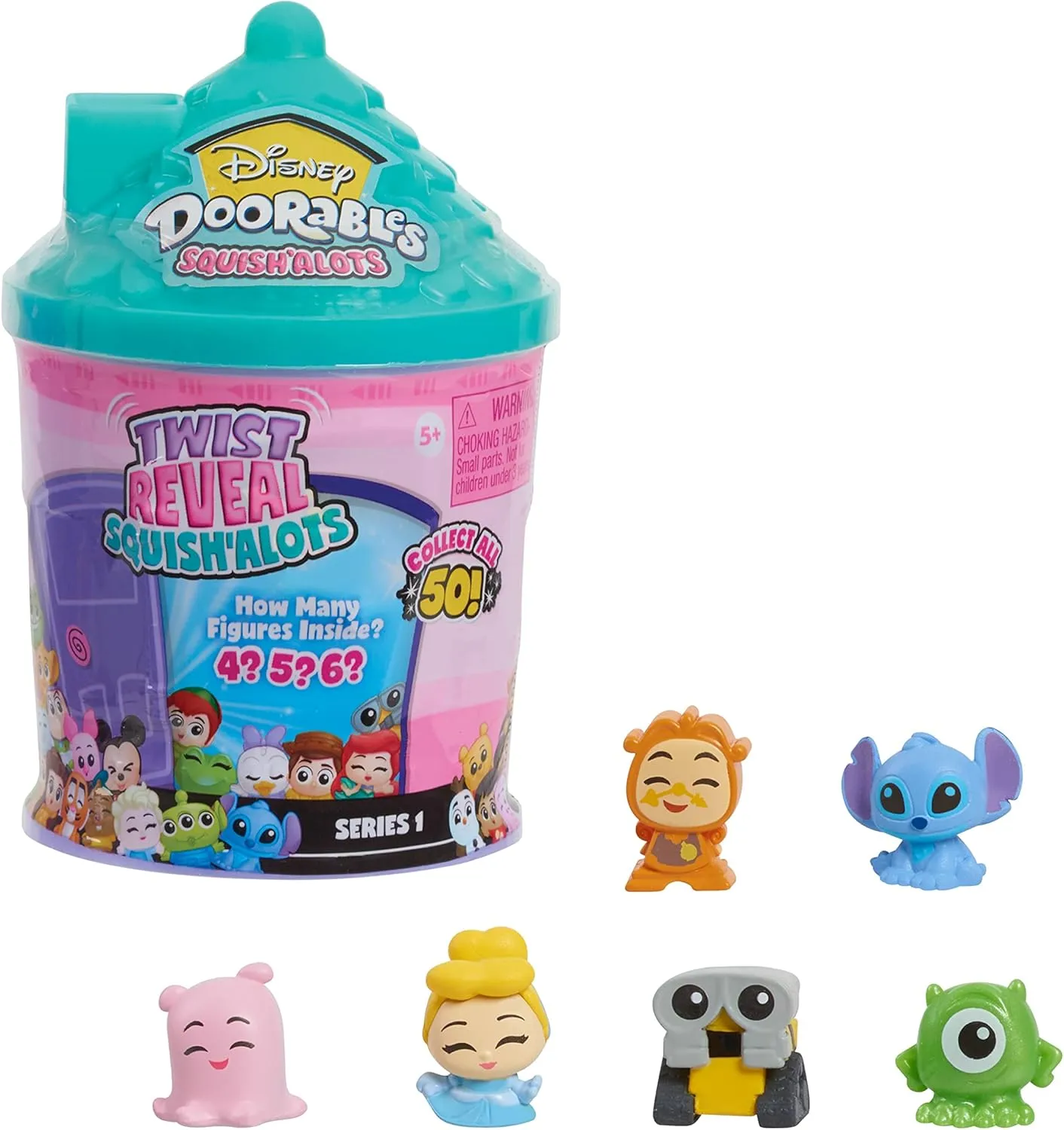 Disney Doorables SquishAlots Series 1, Collectible Blind Bag Figures in Capsule, Kids Toys for Ages 5 Up by Just Play
