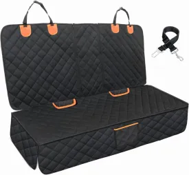 Dog Car Seat Cover for Back Seat Bench Cover, Compatible for Armrest 100% Waterproof & Nonslip Backseat Protector for Pet Standard
