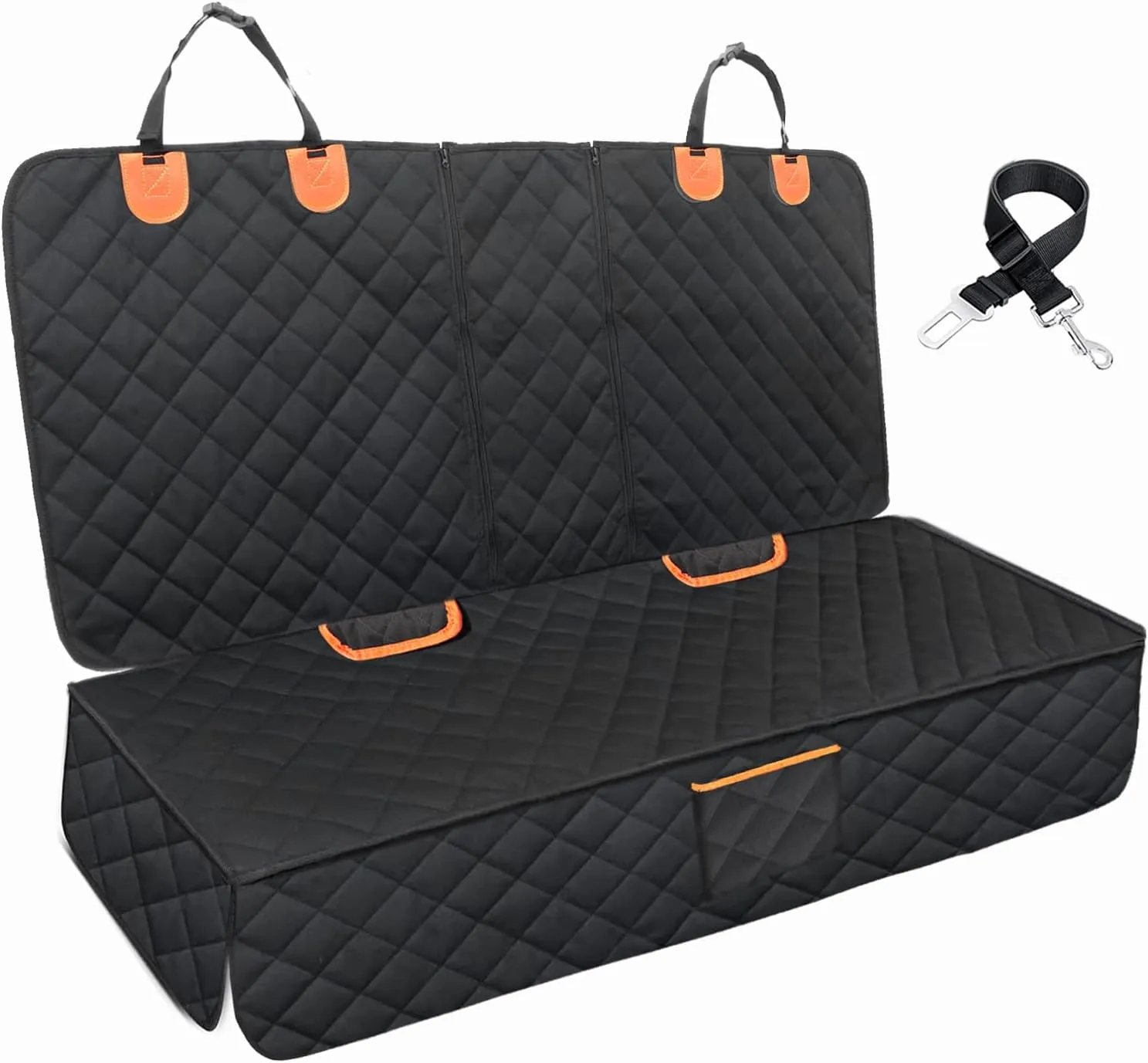 Dog Car Seat Cover for Back Seat Bench Cover, Compatible for Armrest 100% Waterproof & Nonslip Backseat Protector for Pet Standard