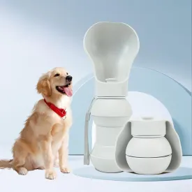 Dog Water Bottle,Portable Silicone Dog Water Cup 500ml Portable Pet Water Bowl for Travel Collapsible, Leak-Proof Walking Pet Drinking Bowl(Round