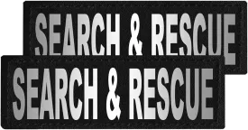 Dogline Search & Rescue Removable Velcro Patches, Small/Medium
