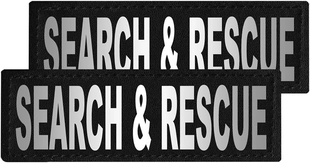 Dogline Search & Rescue Removable Velcro Patches, Small/Medium