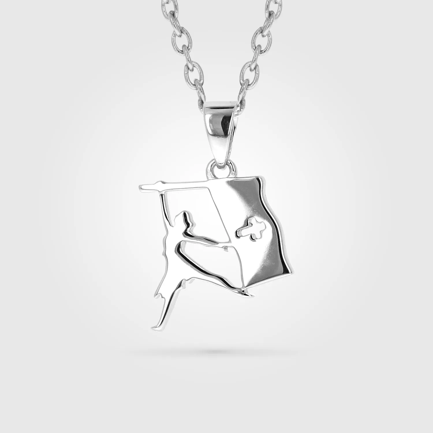 Flag Twirler & Color Guard Necklace | Sterling Silver