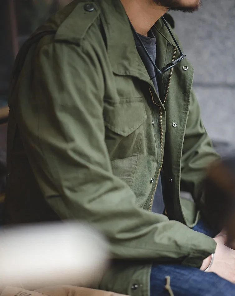 Maden M65 Jackets For Men Army Green Oversize Denim Jacket Military Vintage Casual Windbreaker Solid Coat Clothes Retro Loose
