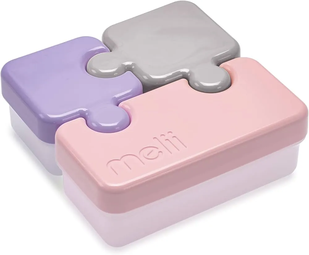 Melii Puzzle Container- 1 pack Purple, Grey & Pink