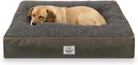 Memory Foam Dog Bed for Large Dogs- Waterproof Dog Bed Mat with Removable Washable Cover, Waterproof Lining and NonSkid Bottom.Green