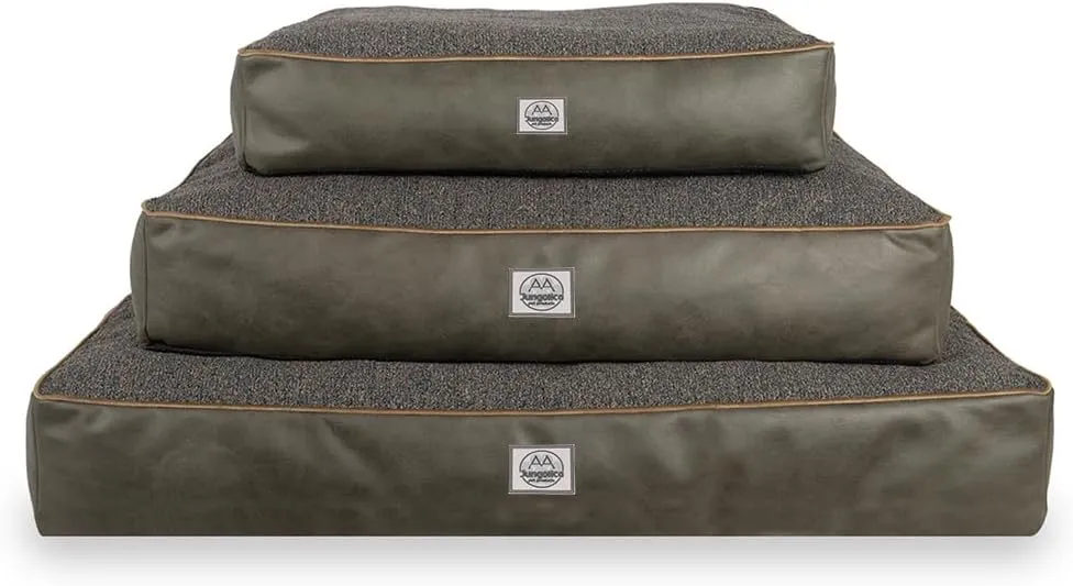 Memory Foam Dog Bed for Large Dogs- Waterproof Dog Bed Mat with Removable Washable Cover, Waterproof Lining and NonSkid Bottom.Green