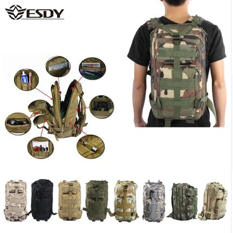 Men Military Tactical Backpack 30L Camouflage