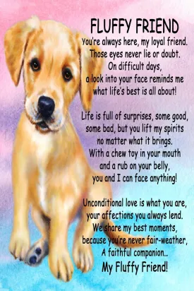 My Fluffy Friend Dog Journal: 6x9 Cream Lab Puppy Notebook With 120 Blank Lined Pages, Labrador Pup Keepsake Notebook, Labrador Retriever Memory Book, Dog Lover Gift For Women And Girls Paperback  September 11, 2019