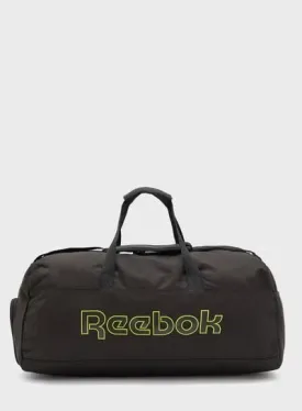 REEBOK LINEAR LOGO GRIP BLACK DUFFLE BAG