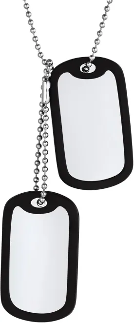 Richsteel Hip Hop Military Army Style Carbon Fiber/Bible/Bullet Dog Tags Pendant Necklace for Men Women Stainless Steel/18K Gold Plated Personalized ID/Name Jewelry (with Gift Box)