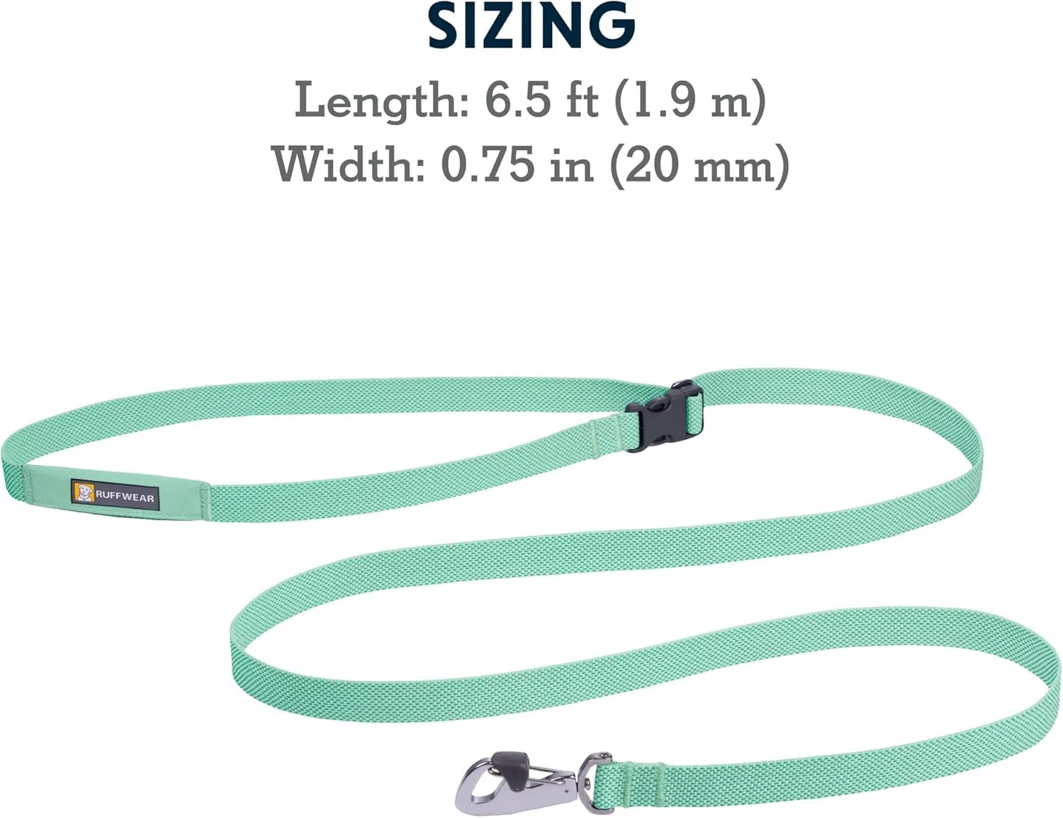 Ruffwear, Flag line Dog Leash, Lightweight Lead with Hands-Free, Waist-Worn Option, Sage Green