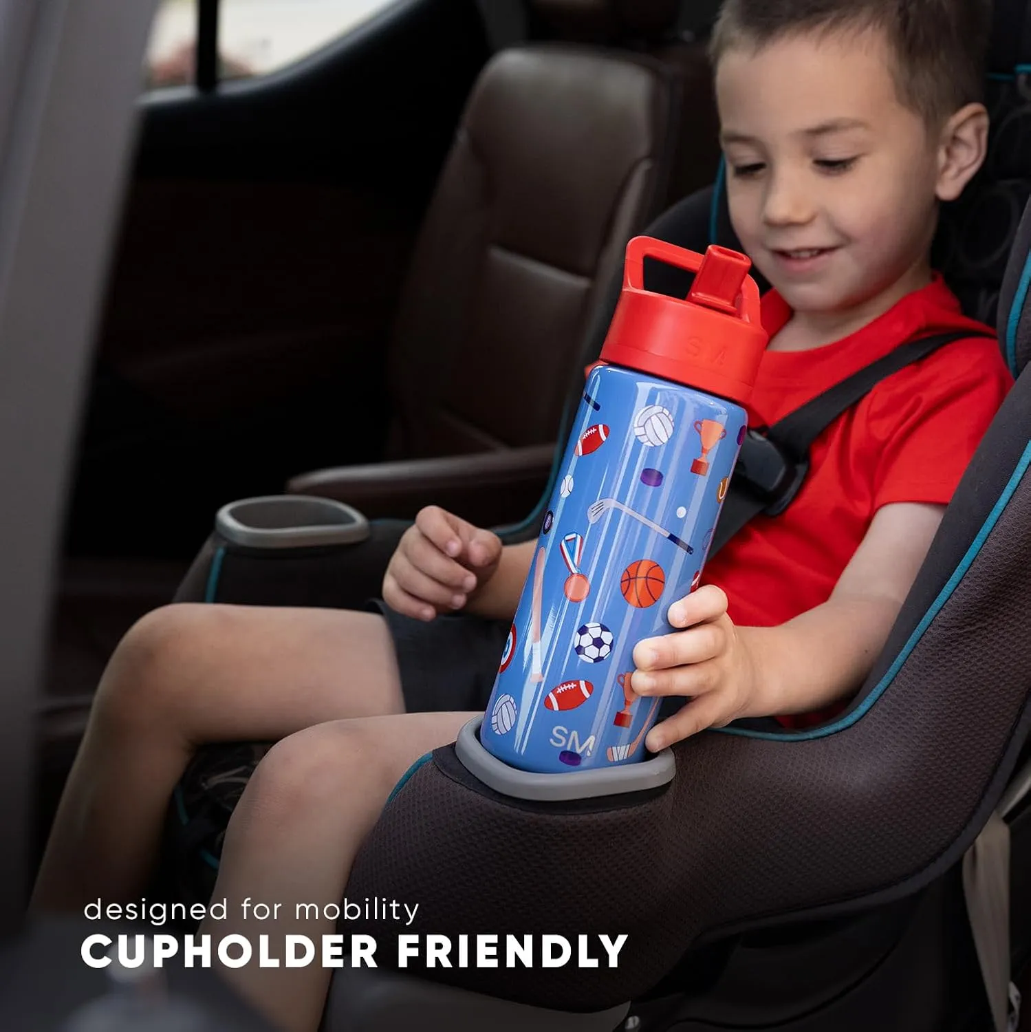 Simple Modern Kids Summit Water Bottle with Straw Lid | 14oz Stainless Steel Cup Insulated Tumbler for Toddlers, School | Dog Days