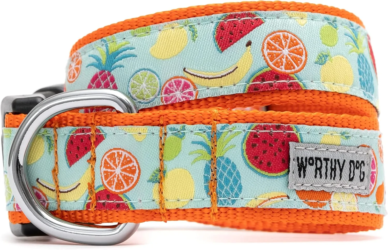 The Worthy Dog Tutti Frutti Lead - Durable, Spruce Up Your Pup's Walks Stylish Collar for Dogs and Cats Extra Large Blue