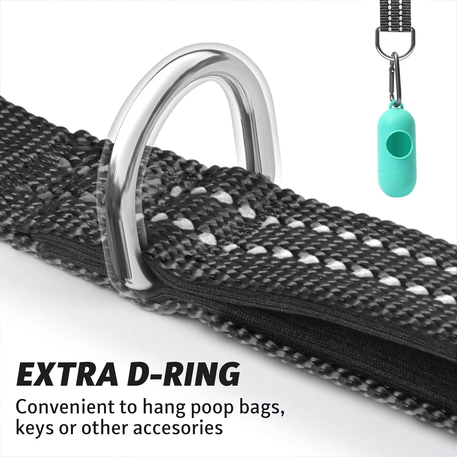 XiaZ 30 Feet Dog Training Leash, Nylon, Black, Reflective, Padded Handle, 550 LBS Bearing, Lightweight Suitable for Small, Medium Dogs and Cats