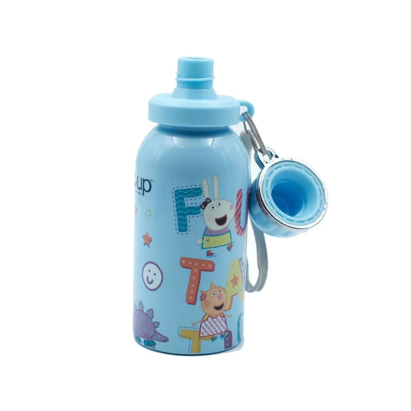 Youp Stainless Steel Blue Color Peppa Pig Kids Water Bottle HYBRID - 500 ml