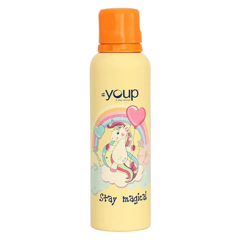 Youp Stainless Steel Orange Color Unicorn Kids Water Bottle Ocean  - 750 Ml