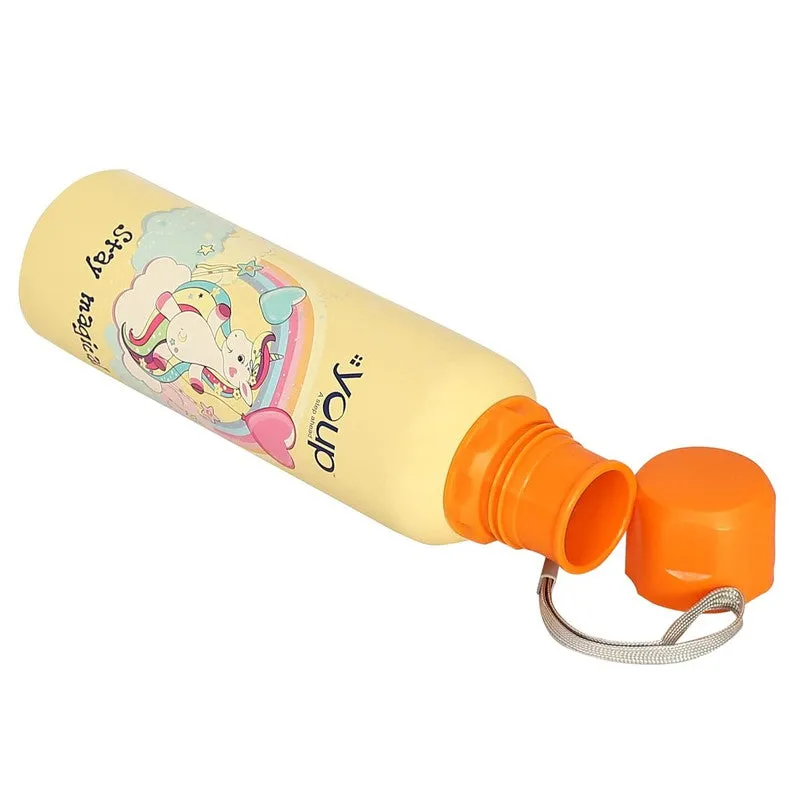 Youp Stainless Steel Orange Color Unicorn Kids Water Bottle Ocean  - 750 Ml